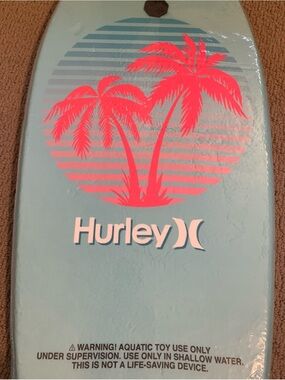 Hurley Aqua Board with Pink Palm Graphic NWT